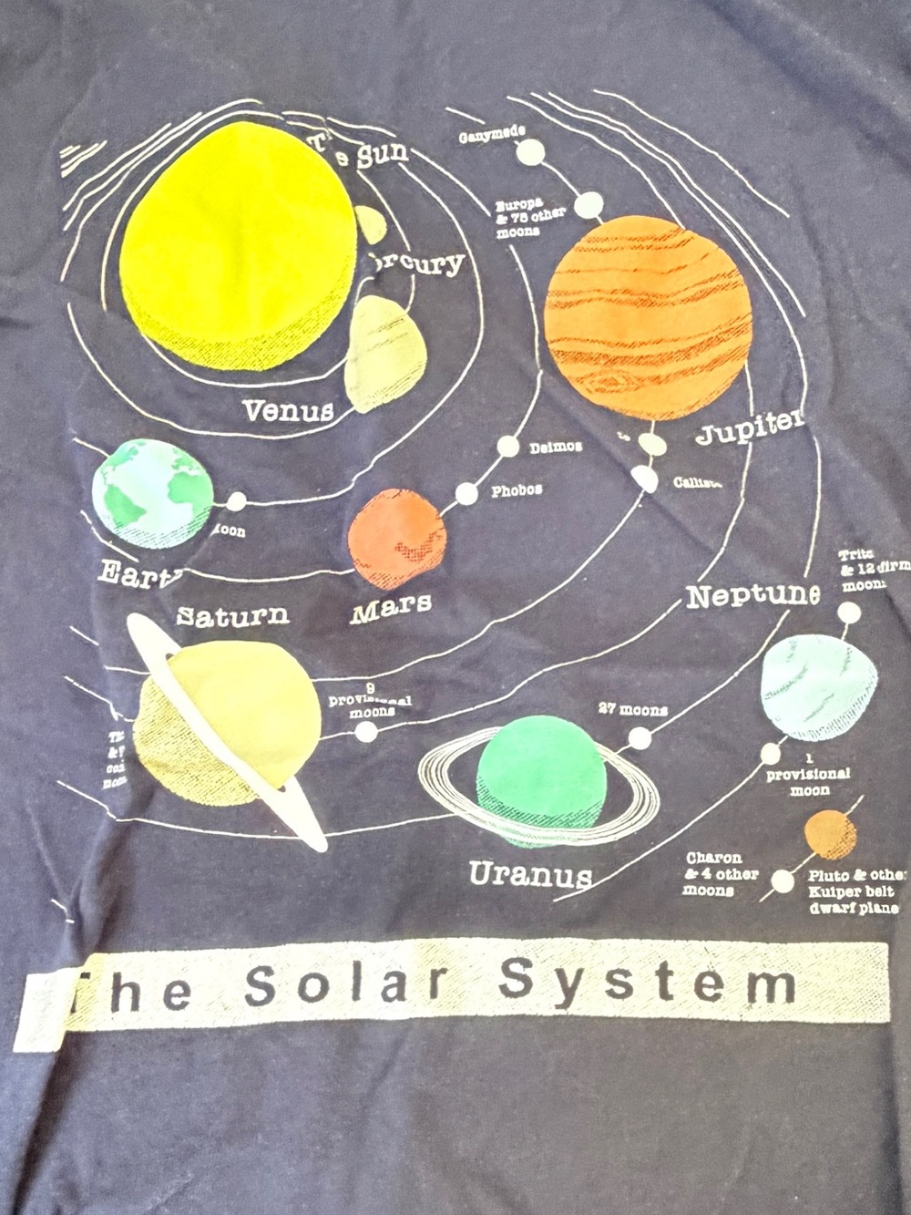 Boys solar system graphic tee size medium gap 100% cotton 7/8